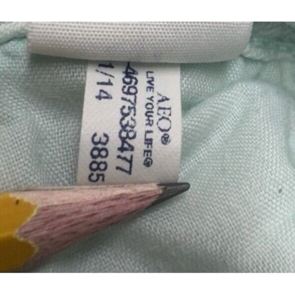 American Eagle Shorts Womens Sz 2 Cut-Off Frayed Distressed Stretch Pockets Aqua - Picture 10 of 11